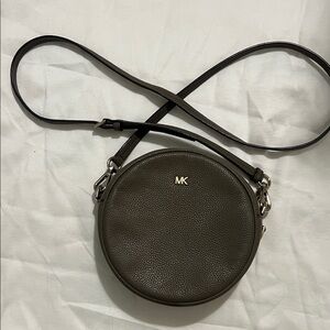 Michael Kors Dark Olive Round Crossbody Bag